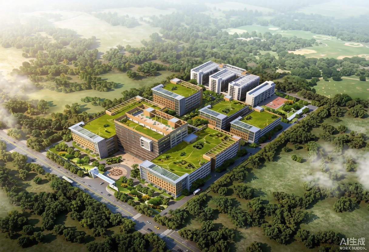 Aerial view of three production bases 2023–2025